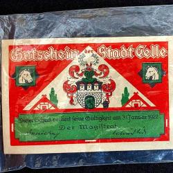 Antika Alman Celle Şehri Koleksiyonluk Kupon Kağıdı