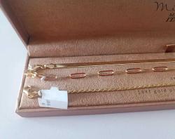 Mia Fiore İtalya 925 Gümüş Üzeri 18 Ayar Altın Kaplama 3 Adet  Bileklik Kutusunda Sıfır ürün