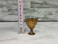 Antika Osmanlı Süleymaniye Damgalı Bronz Fincan Zarfı