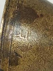 Antika Osmanlı Süleymaniye Damgalı Bronz Fincan Zarfı