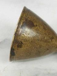 Antika Osmanlı Süleymaniye Damgalı Bronz Fincan Zarfı