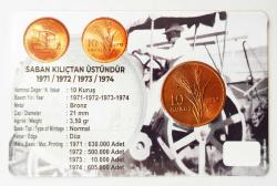 1972 Saban Kılıçtan Üstündür Hatıra 10 Kuruş..
