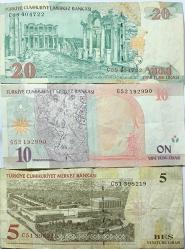 Yeni Türk Lirası 3 Lü Lot