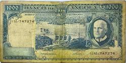 Angola 1000 Mil Escudos 1962 Yabancı Kağıt Para