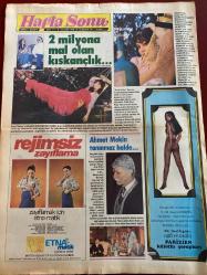 HAFTA SONU GAZETESİ DOĞUM GÜNÜ HEDİYESİ ( Turkish Newspaper ) - 31 MART 1978 - TAM TAKIM 12 SAYFADIR -Gönül Yazar - Sinan Bilsel - Mehmet Ergün - Türkan Şoray - Rüçhan Adlı - Ahmet Mekin - Raffaella Carra - Cahit Poyraz - Süreyya - Şah Muhammed Rıza Pehlevi - Melike Sitgoni - Seçil Heper - Kemal Sunal - Adile Naşit - Şener Şen - Münir Özkul - Halit Akçatepe - Ahmet Özhan - Muazzez Abacı - Yeşim Suna - Nil Burak - Naciye Orkut -  Kader - Vah yavrum vah - Olayın yarattığı şok büyük oldu - Uğursuz çukur ne dertler açtı - 2 milyona mal olan kıskançlık - Rejimsiz zayıflama - Ahmet Mekin tanınmaz halde - Raffaella Carra: Bir gecelik fiyatı 300.000 lira - Şah’la son gece - Kahkaha kollektif şirketi - Seçil Heper’in burnundan gelen Paris gezisi - 365 günün bilançosu - Sessiz sedasız boşanma - Paldır küldür evlenme - Garip bir arkadaşlık - 5 adama karşı 1 kadın - Gelin afişleri konuşturalım -  Garip Ama Gerçek - Ailemiz - Bizimkiler - Bastıbacak