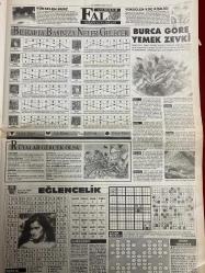 MİLLİYET FİESTA GAZETESİ DOĞUM GÜNÜ HEDİYESİ ( Turkish Newspaper ) - 13 HAZİRAN 1993 - 8 SAYFADIR -Gülşen Bubikoğlu-Hülya Avşar-Türkan Şoray-Zuhal Olcay-Gönül Yazar-Ferdi Tayfur-Muazzez Ersoy-Ahmet Selçuk-Coşkun Sabah-Bülent Ersoy-Seden Gürel-İsmet Ay-Hakkı Yalçın-Emel Sayın-Ajda Pekkan-Harika Avcı-Hülya Uğur-Sebahattin Öztürk-Abdullah Ercan-Orhan Zeki Ak-Adnan Sezgin-Abdullah Turhan Suifoğlu-K. Şenol-Ayşen Güleç Sanatçı cesur konuşmalı-Güneşi sev teslim olma-Güneşlenme konusunda önemli noktalar ve en yeni bilgiler-Başarının şerefine-Coşkun Sabah rekor peşinde-Bülent Ersoy’un uğuru-İsmet Ay’ın mutlu günü-Gönül Yazar’ın Adana korkusu-Demokrasiye sığınanlara bakın-Emel Ajda’dan neden kaçtı-Vefalı koltuk değnekleri-Bir şey daha var-Barcelona’da oynamak isterim-Spor gezeğeni-Aşk hayatınızı canlı tutun-Önceki eş hep hatırlanırsa-Yeşil güzeldir-Kadına çağrışım-Bir pratik köşe