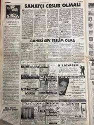 MİLLİYET FİESTA GAZETESİ DOĞUM GÜNÜ HEDİYESİ ( Turkish Newspaper ) - 13 HAZİRAN 1993 - 8 SAYFADIR -Gülşen Bubikoğlu-Hülya Avşar-Türkan Şoray-Zuhal Olcay-Gönül Yazar-Ferdi Tayfur-Muazzez Ersoy-Ahmet Selçuk-Coşkun Sabah-Bülent Ersoy-Seden Gürel-İsmet Ay-Hakkı Yalçın-Emel Sayın-Ajda Pekkan-Harika Avcı-Hülya Uğur-Sebahattin Öztürk-Abdullah Ercan-Orhan Zeki Ak-Adnan Sezgin-Abdullah Turhan Suifoğlu-K. Şenol-Ayşen Güleç Sanatçı cesur konuşmalı-Güneşi sev teslim olma-Güneşlenme konusunda önemli noktalar ve en yeni bilgiler-Başarının şerefine-Coşkun Sabah rekor peşinde-Bülent Ersoy’un uğuru-İsmet Ay’ın mutlu günü-Gönül Yazar’ın Adana korkusu-Demokrasiye sığınanlara bakın-Emel Ajda’dan neden kaçtı-Vefalı koltuk değnekleri-Bir şey daha var-Barcelona’da oynamak isterim-Spor gezeğeni-Aşk hayatınızı canlı tutun-Önceki eş hep hatırlanırsa-Yeşil güzeldir-Kadına çağrışım-Bir pratik köşe