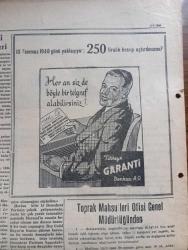 Kudret Gazetesi - Turkish Newspaper - 8 Temmuz 1948 - - demokrasinin menfaati ve bir partinin menfaatleri yazan Hikmet Bayur Başmakale -  Seçim kanunu müzakereleri bitti - Demokrat Parti'nin dünkü mühim toplantısına iştirak eden delegeler ve kongreyi açan genel başkan Celal Bayar Fotoğrafı - Samsun ve Kastamonu delegeleri bir arada fotoğraf - 14 ve 15. Maddeler de Nihayet son şeklini aldı - İtalyan futbolcuları geldi - Milli Piyango dünkü çekilişte 100 bin lira İstanbul'a çıktı - Şükrü Sökmensüer cevap veriyor - Fuat Köprülü Demokrat Parti mabedini nasıl tutuşturdu - Kavacık Suyu - Kızılırmak filmi oynayanlar Behzat Butak Vasfi Rıza Mahmut Moral Cebeci açık hava çiçek sinemasında - kahramanlar geçidi yazan Zuhuri Danışman Yazı Dizisi - İzmir fuarına iştirak edecek yabancı devletler artıyor - Türk Ticaret Bankası - Bogdadi Akrobat Trupu Gar Gazinosunda - Mim Baki Revüsü cebeci'de istasyon yanında Doğan bahçesinde - Garanti Bankası - Perolin İngiliz bira mayası - Bursa mobilya pazarı