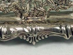 Vintage Avrupa Gümüş Kaplama Makyaj Aynası