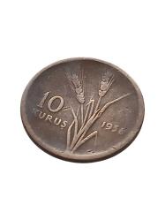 1956 10 Kuruş Cumhuriyet Dönemi Koleksiyon Madeni Para Koleksiyon Başlangıç Setleri Antika Darpane Hobi Numismatik