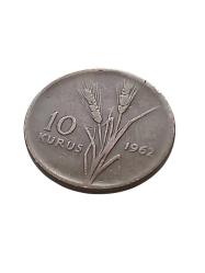 1962 10 Kuruş Cumhuriyet Dönemi Koleksiyon Madeni Para Koleksiyon Başlangıç Setleri Antika Darpane Hobi Numismatik