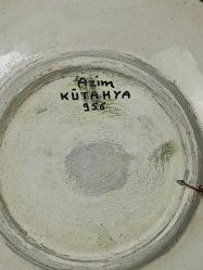Muazzam 1956 Tarihli El Çekme Hat Kelime i Tevhid Azim Çini Tabak
