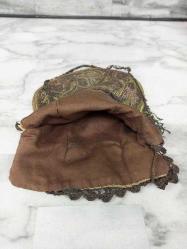 Antika Osmanlı Saray İşi Tuğralı Suzani İşçilikli Altın - Para Kesesi