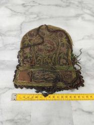 Antika Osmanlı Saray İşi Tuğralı Suzani İşçilikli Altın - Para Kesesi