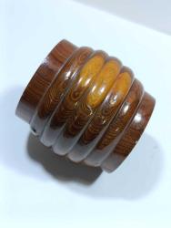 K111----ESKİ EL YAPIMI FIÇI ŞEKLİNDE KAPAKSIZ KUTU