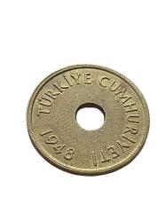 1 Kuruş 1948 Koleksiyon Madeni Para. Cumhuriyet Dönemi Koleksiyon Para.