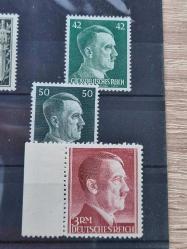 Nazi Almanya'sı Dönemi Hitler Portreleri ve Propaganda Pulları (9 Adet) – Damgasız- MNH