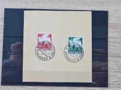 1936 Yılına ait Nazi Almanyası “Reichsparteitag Nürnberg” Özel Damgalı 2’li Pul Seti (On Piece)