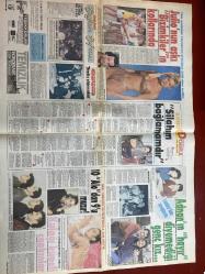 HAFTA SONU GAZETESİ DOĞUM GÜNÜ HEDİYESİ ( Turkish Newspaper ) - 20 MART 1987 - TAM TAKIM 8 SAYFADIR -Rauf Denktaş-Leyla Somer-Ali Dokuzer-Demet-Özcan Köknel-Adnan Kahveci-Suna Yıldızoğlu-Çetin Alp-Orhan Gencebay-Abdi İpekçi-Sema Yunak-Zeki Alasya-Hülya Avşar-Sibel Turnagöl-Mahmut Tuncer-Fatma Girik-Aynur Aydın-Tarık Akan-Cem Davran-Julio Iglesias-Yolanda Adnan Karaca Denktaş’ın belalısı-Bu dostluktan maraz doğacak-Hem korkuyor hem-Yavru Vatan’ın milli damat’ı seks yıldızının kollarında-11 yaşındaki Demet’i ne hale getirdiler-Elleriniz kırılsın e mi-Hem ona hem onu örnek alacaklara yazık-ANAP’ın son transferleri-Gencebay’dan 100 milyon ödül-Dillere düşen yasak aşk-Eylül’ün katilleri-Garantili güzeller-Bir oturak aleminin hazin sonu-Julio’nun aşkı Bizimkiler’in kollarında-Adnan’ın hayır diyemediği genç kız-Bağıra çağıra fabrikatör oldu-Karaca’nın hayatından sildiği 2 yıl-Aynur’dur ne yapsa yeridir 3-5 kuruş için bu yavruya ruj sürmeyi çekenler-Yok mu bu sübyanları sömürenlere engel olaca
