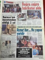 HAFTA SONU GAZETESİ DOĞUM GÜNÜ HEDİYESİ ( Turkish Newspaper ) - 20 MART 1987 - TAM TAKIM 8 SAYFADIR -Rauf Denktaş-Leyla Somer-Ali Dokuzer-Demet-Özcan Köknel-Adnan Kahveci-Suna Yıldızoğlu-Çetin Alp-Orhan Gencebay-Abdi İpekçi-Sema Yunak-Zeki Alasya-Hülya Avşar-Sibel Turnagöl-Mahmut Tuncer-Fatma Girik-Aynur Aydın-Tarık Akan-Cem Davran-Julio Iglesias-Yolanda Adnan Karaca Denktaş’ın belalısı-Bu dostluktan maraz doğacak-Hem korkuyor hem-Yavru Vatan’ın milli damat’ı seks yıldızının kollarında-11 yaşındaki Demet’i ne hale getirdiler-Elleriniz kırılsın e mi-Hem ona hem onu örnek alacaklara yazık-ANAP’ın son transferleri-Gencebay’dan 100 milyon ödül-Dillere düşen yasak aşk-Eylül’ün katilleri-Garantili güzeller-Bir oturak aleminin hazin sonu-Julio’nun aşkı Bizimkiler’in kollarında-Adnan’ın hayır diyemediği genç kız-Bağıra çağıra fabrikatör oldu-Karaca’nın hayatından sildiği 2 yıl-Aynur’dur ne yapsa yeridir 3-5 kuruş için bu yavruya ruj sürmeyi çekenler-Yok mu bu sübyanları sömürenlere engel olaca