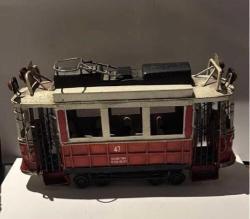 METAL DEKORATİF NOSTALJİK TAKSİM - TÜNEL TRAMVAY  BÜYÜK BOY