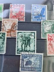 Nazi Almanyası Dönemi Damgalı Propaganda / Luftpost / Zeplin Pulları (Toplu Lot)