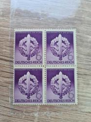 Nazi Almanyası Dönemi 1942 “Wehrkampftage der SA” 6 Rpf – Blok Dörtlü, Damgasız MNH