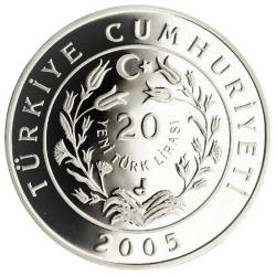 Türkiye’nin Hayvanları Serisi No.4 ''Çizgili Sırtlan'' 2005 (Gümüş) Darphane Hatıra Parası ''SERTİFİKALIDIR'