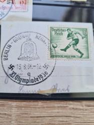 Nadir Damgalı 1936 Berlin Olimpiyatları Özel Damgalı Pul Seti (On Piece / Yerinde İptalli) – 5’li Grup