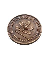 1961 Almanya 2 Pfennıg Madeni Koleksiyon Para Lotu.