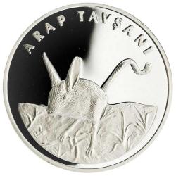 Türkiye’nin Hayvanları Serisi No.8 ''Arap Tavşanı'' 2005 (Gümüş) Darphane Hatıra Parası ''SERTİFİKALIDIR'