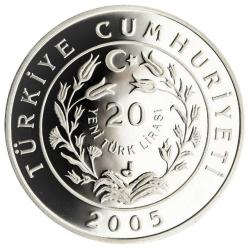 Türkiye’nin Hayvanları Serisi No.8 ''Arap Tavşanı'' 2005 (Gümüş) Darphane Hatıra Parası ''SERTİFİKALIDIR'