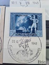 Nazi Almanyası Dönemi 1942-43 Alman Reich Propaganda / Posta Tarihi “ON PIECE” Damgalı Set (5’li Grup)