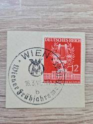 Nazi Almanyası / III. Reich Propaganda Pul ve Özel Damga (Wien 1941 – München 1941 – Wien 1944) 3’lü Set / Orijinal Dönem / Hitler – Mussolini