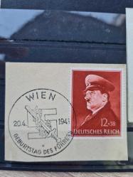 Nazi Almanyası / III. Reich Propaganda Pul ve Özel Damga (Wien 1941 – München 1941 – Wien 1944) 3’lü Set / Orijinal Dönem / Hitler – Mussolini