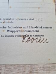 Nazi Almanyası → Türkiye İhracat Menşe Belgesi (28.10.1938, İstanbul Tahtakale Adresli) – Orijinal Mühürlü / Koleksiyonluk Arşiv Belgesi