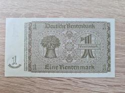 ALMANYA 1 RENTENMARK BANKNOTU – 30 OCAK 1937 TARİHLİ – ORİJİNAL, ÇOK TEMİZ KONDİSYON