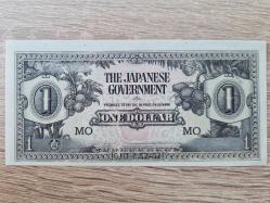II. DÜNYA SAVAŞI JAPON İŞGAL PARASI THE JAPANESE GOVERNMENT – ONE DOLLAR (MO SERİSİ) MALAYA / BORNEO İŞGAL PARASI – ORİJİNAL