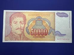 Yugoslavya 50.000 Dinar 1994. Çil 50000