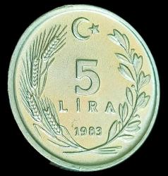 1983 5 Lira Çil Aliminyum