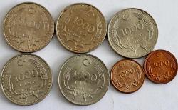 Türkiye Cumhuriyeti  1990-91-92-93-94-95-1996  Yılları 1000 Lira (8383)