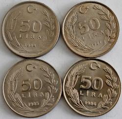 Türkiye Cumhuriyet 1984-1985-1986-1987 Yılı 50 Lira 7342
