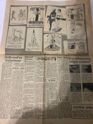 ZAFER GAZETESİ HAFTA SONU İLAVESİ DOĞUM GÜNÜ HEDİYESİ- 13 EYLÜL 1953 - TURKİSH NEWSPAPER -Prenses Margaret-Townsend-Lady Lilliput-Erol Flynn-Frank Capra-Cevat Fehmi Başkut-Savni Subaşı-Fred Astaire-Yvonne De Carlo-Rita Hayworth-Rhonda Fleming-Rosemary Clooney-Lana Turner-Colette Mars-Silvana Mangano-Galatea-Maryam-Anya-Mayer-Störup Prenses ve hava yarbayı-Dünyanın en kısa boylu kadını-24 saatlik ömrünüz kaldı-Hakimi huzuruna getiren adam-4 meşhur ve 4 fıkra-Tiyatro Opera sanatkârlarımız Savni Subaşı-Şarlodan sonra Fred Astaire de bir filmle mesleğe veda etti-Evlenmekten niçin kaçınmaktadırlar-Bir pazar hikayesi Balıkçının aşkı-Yvonne De Carlo Rita Hayworth’a harp açtı-Üç buutlu filmlerde yıldızlar değişiyor-Dünkü çocuk bugünkü yıldız Rhonda Fleming-Hollywood’un yeni Valentino’su-Milletlere göre değişen oyun tarzı-Eğlenceli fıkralar-Kim olduğumuzu biliyor musunuz-Artistlerin isimleri-Yazısız-Yapayalnız kaldık-Venü evli selamlaşması-Su klarnet öğrenmek başka yer bulamaz mıydın-Yaa demek