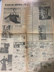VATAN GAZETESİ İLAVESİ DOĞUM GÜNÜ HEDİYESİ- 1 MART 1953 - TURKİSH NEWSPAPER -Menderes-Ozcan Ergüder-H. Von Kleist-O. Von Bismarck-Waka Ayako-Wakasiyo Tetsuro-Hideo Oba-Kintura Mitsuko-Dioko-Sano Miki-Esat Hamdun-Edgar Rice Burroughs Avrupalılar kuyruklu adama 50.000 dolar veriyorlar-Bunları bulabilecek misiniz-Kadın Moda Ev Harika perhiz-Çocuğunuzun boyu ne kadar uzayacak-1953 bahar modasına dair bazı havadisler-Birahane-Japonyada filmcilik ve yıldızları-Bilginizi yoklayınız-Nezle hakkında neler biliyorsunuz-Çapraz kelimeler-Dünyanın karikatürleri-Tarzan