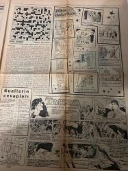 VATAN GAZETESİ İLAVESİ DOĞUM GÜNÜ HEDİYESİ- 1 MART 1953 - TURKİSH NEWSPAPER -Menderes-Ozcan Ergüder-H. Von Kleist-O. Von Bismarck-Waka Ayako-Wakasiyo Tetsuro-Hideo Oba-Kintura Mitsuko-Dioko-Sano Miki-Esat Hamdun-Edgar Rice Burroughs Avrupalılar kuyruklu adama 50.000 dolar veriyorlar-Bunları bulabilecek misiniz-Kadın Moda Ev Harika perhiz-Çocuğunuzun boyu ne kadar uzayacak-1953 bahar modasına dair bazı havadisler-Birahane-Japonyada filmcilik ve yıldızları-Bilginizi yoklayınız-Nezle hakkında neler biliyorsunuz-Çapraz kelimeler-Dünyanın karikatürleri-Tarzan