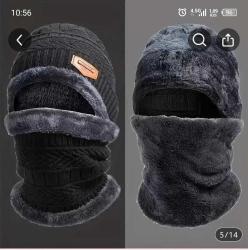 Siyah Kışlık Bere ve Boyunluk Eldiven Seti