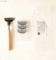 Gillette Mach 3 (banbu ağacı saplı).3 yedek bıçaklı