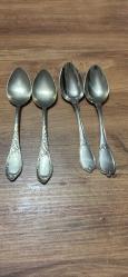 Vintage Gümüş Kaplama Yemek Servis Kaşıkları 4 Adet