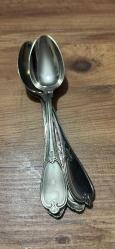 Vintage Gümüş Kaplama Yemek Servis Kaşıkları 4 Adet