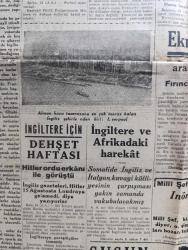 Tasviri Efkar Gazetesi - Turkish Newspaper - 16 Ağustos 1940 - İngiltere için dehşet haftası yazan Ebuzziya Zade Velid Başmakale - Reisicumhur İsmet İnönü Alman Elçisi İle görüştü - Moskova elçimiz Ali Haydar Aktay akşam Sovyet vapurundan çıkarken fotoğraf - başvekil Refik Saydam İstanbul'a geliyor - Sovyetler Fin hududuna 28 fırka yığdılar - Arnavutluk'ta İtalya'ya karşı isyan - bir Yunan harp gemisi batırıldı - İngiltere taarruza geçecek - ekmek meselesi belediye cezaları fırınlar arasında taksim ediliyor - İngiltere için dehşet haftası - Hitler Ordu erkanı ile görüştü - Alman hava taarruzuna en çok maruz kalan İngiliz şehirlerinden Liverpool fotoğraf - İsmet İnönü'nün köylülerle hasbihali - Orhan Seyfi'nin söyledikleri konuşan Kandemir - at yarışlarının sonu - hikaye bir sanat sırrı yazan Mahmut Yesari Yazı Dizisi - halk plajından para alınmayacak - Türk şehri neydi ne olmalıdır yazan Hilmi Ziya Ülken - yüzme teşvik müsabakaları - Tuzla İçmeleri - Poker tıraş bıçakları - Yeni kolej
